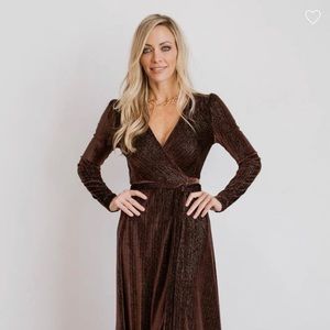 NEVER BEEN WORN - Baltic Born Serena Shimmer Velvet Wrap Dress